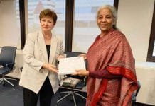 India is entering into new economic activities which will help resolve some of the global supply chain issues : Nirmala Sitharaman Nirmala Sitharaman and Ms Kristalina Georgieva, Managing Director, International Monetary Fund (IMF) in Washington D.C.