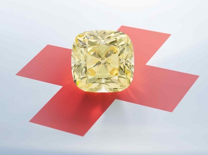 205 carat fancy intense yellow diamond geneva magnificent jewels