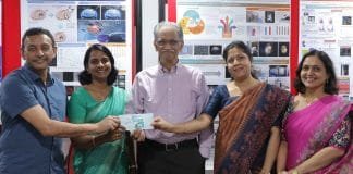 World’s first synthetic jaw-bone graft gets Government nod for clinical trial Dr. Subramanyam Iyer, Dr.Manitha Nair, Dr. Shantikumar Nair, Dr. Manju Vijaymohan, and Dr. Deepthy Menon. They are together holding the sealed bone product