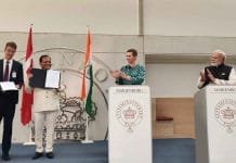 Dalmia Bharat, FLSmidth join hands to develop more sustainability solutions PM Narendra Modi and his Danish counterpart Mette Frederiksen felicitating Dalmia Cement (Bharat) Limited's MD & CEO, Mahendra Singhi and Mr. Carsten Riisberg Lund,