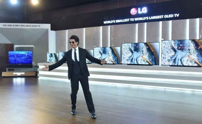 Shahrukh-Khan LG Television Brand Ambassador Shahrukh Khan at LG Television's 22 new line up launch event ..