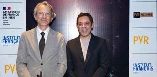 Pvr Pictures And French Embassy Collaborate For Promoting French Culture And Diversity In India Through The Magic Of Movies His Excellency Emmanuel Lenain (Ambassador of France to India) and Mr. Sanjeev Kumar Bijli, Joint Managing Director, PVR Ltd. at the India premiere of Notre Dame on Fire at PVR Directors Cut, Vasant Kunj