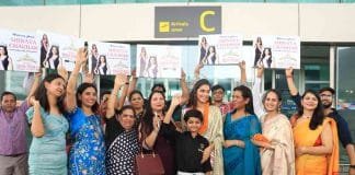 Delhi girl Shinata Chauhan- Femina Miss India 2nd Runners up 2022 receives warm welcome at IGI airport