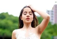 Urfi Javed latest hot pics in silver membrane