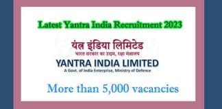 Yantra India Ministry of Defense Recruitment 2023: More than 5,000 vacancies ,Apply soon Yantra India Recruitment 2023