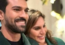 Ram Charan Continues Shooting for Game Changer – Rumors Debunked Ram Charan with his wife