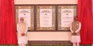 Prime Minister Narendra Modi inaugurated the new Parliament House PM dedicates the New Parliament Building to the Nation, in New Delhi on May 28, 2023.