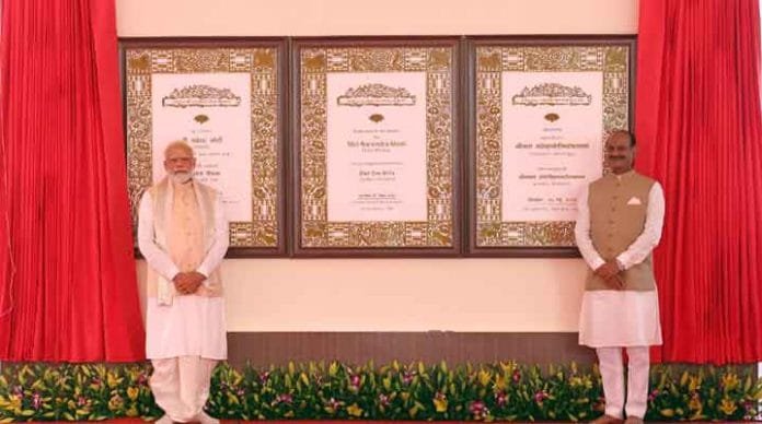 PM dedicates the New Parliament Building to the Nation, in New Delhi on May 28, 2023.