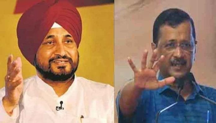 Charanjit Singh Channi and Arvind Kejriwal