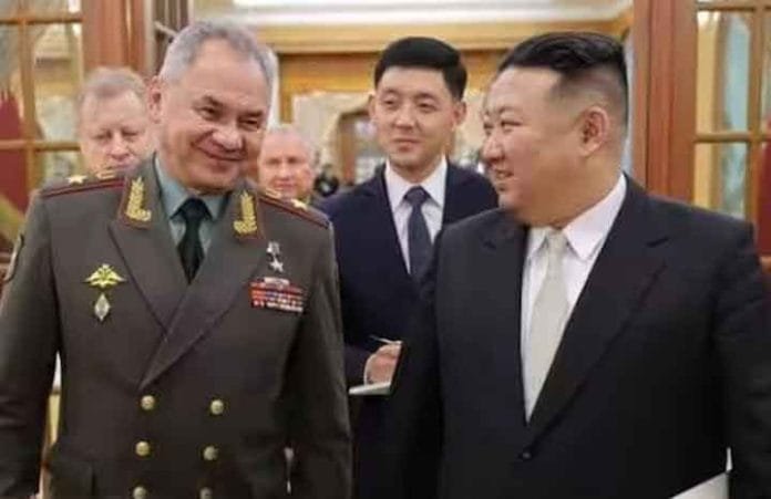 Russian-Defense-Minister-Se Russian Defense Minister Sergei Shoigu met with North Korean dictator Kim Jong-Un in Pyongyang