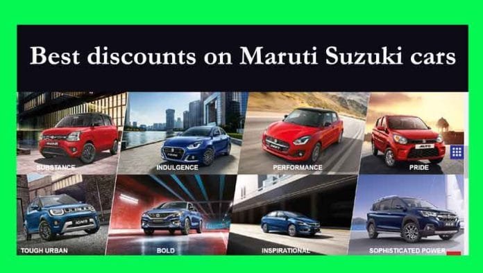 Discover the best discounts on Maruti Suzuki cars