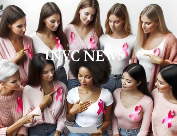 women-wearing-pink-ribbon,-