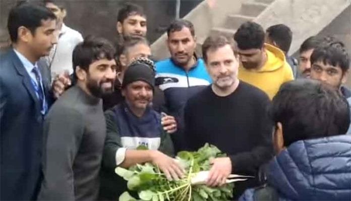 Rahul Gandhi and Bajrang Punia photo social media