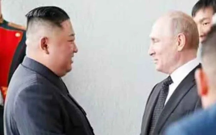 Vladimir-Putin-with-Kim-Jon Vladimir Putin with Kim Jong Un