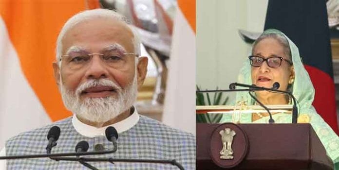 PM Modi with PM Sheikh Hasina