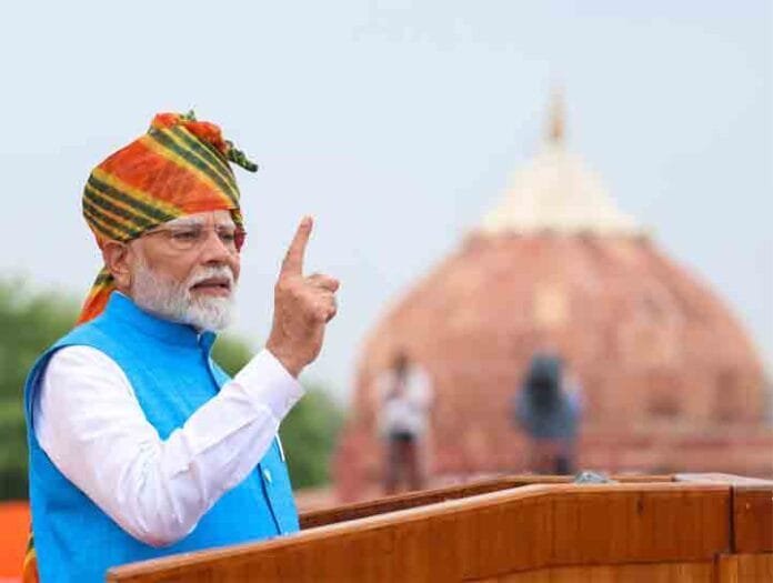 PM Modi addressing the Nation on the occasion of 78th Independence Day at Red Fort