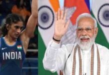 Vinesh Phogat and Indian Contingent Received High Praise from PM Modi Vinesh Phogat with PM Narendra Modi