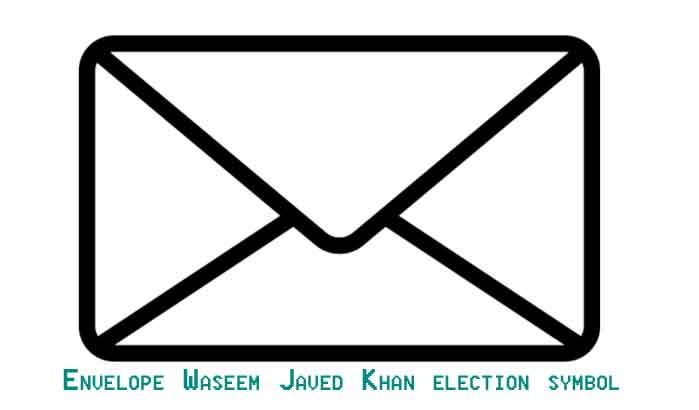 Envelope Waseem Javed Khan election symbol