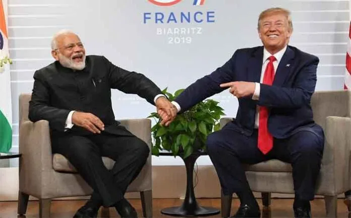 Narendra-Modiand-Donald-Tru Narendra Modi and Donald Trump
