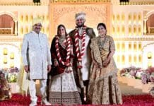 Gautam Adani Stuns India! Donates ₹10,000 Crore for Healthcare & Education on Son’s Wedding Gautam Adani with newlyweds Jeet Adani & Diva Shah – A wedding that sparked a ₹10,000 crore revolution!