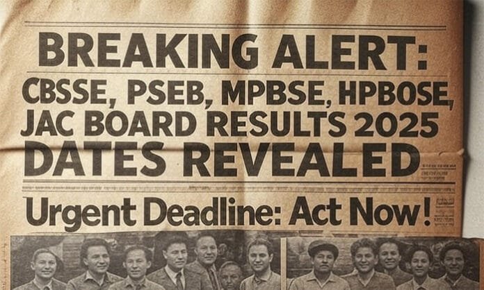 CBSE, PSEB, MPBSE, HPBOSE, JAC Board Results 2025 Dates Revealed – India Awaits With Bated Breath