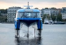 The World’s First Flying Electric Ferry Is a Success Story – Stockholm Set to Expand Candela P-12 Nova Service Candela P-12 Nova: The world’s first flying electric ferry in full-speed action across Stockholm’s waterways