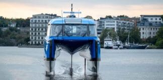 The World’s First Flying Electric Ferry Is a Success Story – Stockholm Set to Expand Candela P-12 Nova Service Candela P-12 Nova: The world’s first flying electric ferry in full-speed action across Stockholm’s waterways