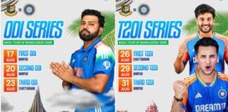 Indian Team’s Upcoming Tour to Bangladesh in August 2025: Complete Schedule for T20 and ODI Series Excitement builds for India’s highly anticipated 2025 tour of Bangladesh – the full ODI and T20 series schedule revealed