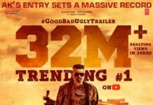 Good Bad Ugly Trailer Creates History: Ajith Kumar Shatters Kollywood Records with Massive 32M+ Views! Ajith Kumar in ‘Good Bad Ugly’: The face behind Kollywood’s biggest trailer ever.
