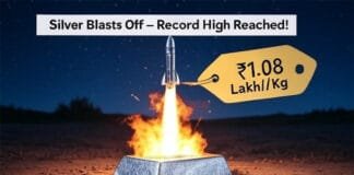 Silver Price Hits ₹1.08 Lakh Per Kg: Record-Breaking Rally Stuns Markets Silver Hits ₹1.08 Lakh/Kg — Record-Breaking Rally in Indian Market