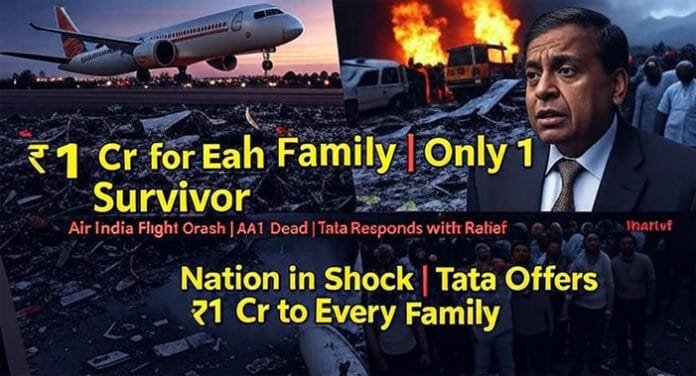 Air India Flight Crash: Tata Group to Give ₹1 Cr Compensation to Each Victim’s Family