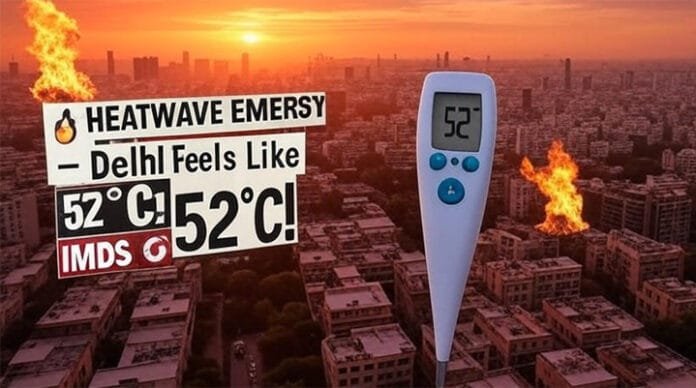 Delhi heatwave 2025: Locals battle 52°C heat under blazing sun