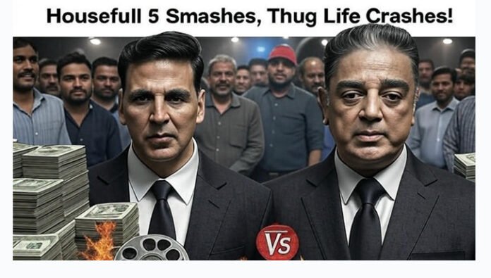 housefull-5-box-office-hit- Akshay Kumar’s Housefull 5 rules the box office with ₹87 Cr! Kamal Haasan’s Thug Life dips hard – Don’t miss the full weekend report!