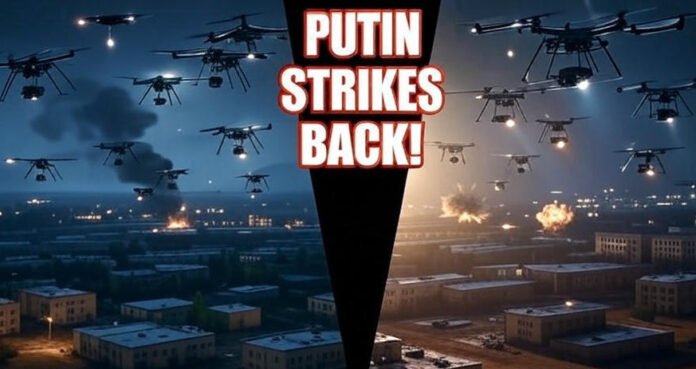 russia-drone-attack-ukraine Drone war intensifies! Russia strikes back with 500 drones after Ukraine’s bold Spiderweb attack. See what happened in this deadly night raid.