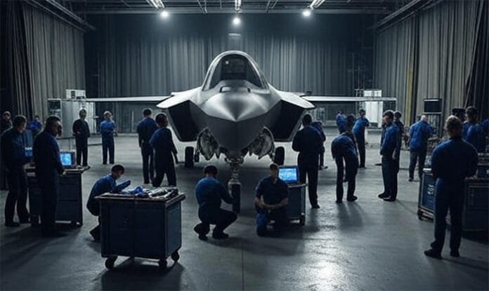 Curtain-covered hangar in Kerala hides British F-35B as elite engineers begin repairs