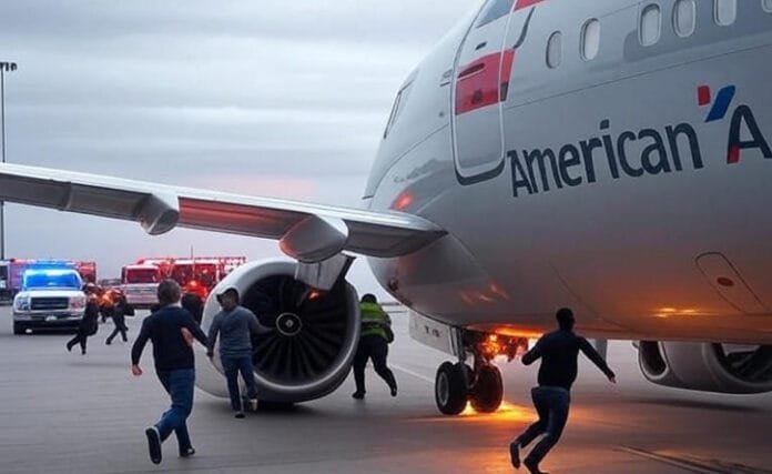 Fire-on-American-Airlines-B Fire on American Airlines Boeing 737 MAX 8
