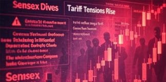 Stock Market Slumps at Opening Bell: Sensex Falls 350+ Points, Nifty Below 22,450 Amid Tariff Fears US tariff impact on Indian stock market