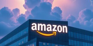 Massive AWS Outage Paralyzes Global Websites and Apps Amazon headquarters logo after major cloud disruption