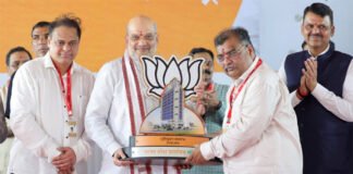 Amit Shah in Mumbai: BJP No Longer Needs Allies in Maharashtra Amit Shah addressing BJP supporters during Mumbai event, October 28, 2025, BJP Maharashtra headquarters ceremony.