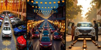 Car Deliveries Soar on Dhanteras 2025 Despite High Gold Prices Customers receiving new cars on Dhanteras 2025.