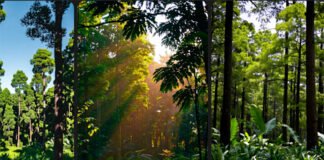 India Climbs to 9th Globally in Forest Area; Reports Major Environmental Gains Dense Indian forest showing tree canopy and greenery representing India’s environmental progress