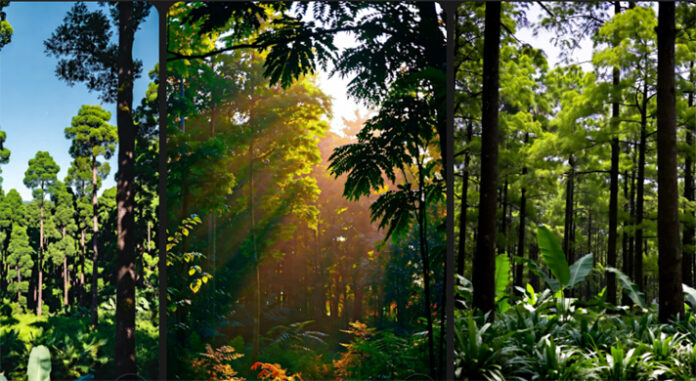 Dense Indian forest showing tree canopy and greenery representing India’s environmental progress