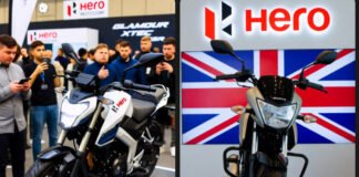 Hero MotoCorp Expands to UK Market Through Partnership with MotoGB Hero MotoCorp motorcycle displayed at UK launch event 2025