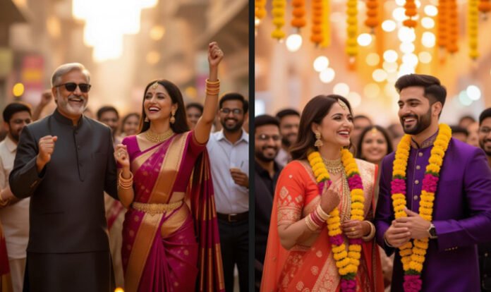 Investors celebrate Diwali 2025 stock market rally as Sensex hits record high on Dalal Street