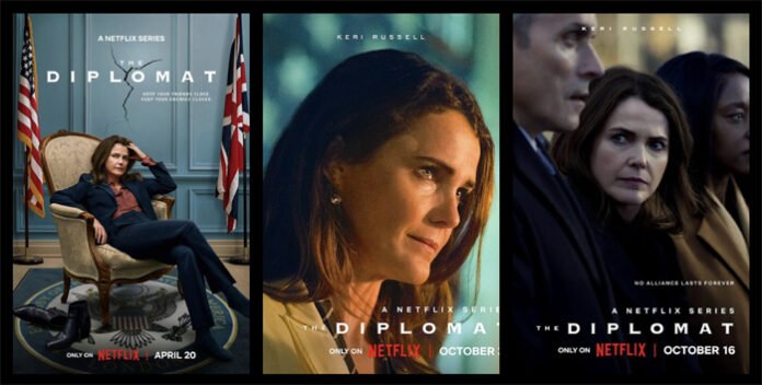 Kerri Russell The Diplomat Season 3 political drama review 2025
