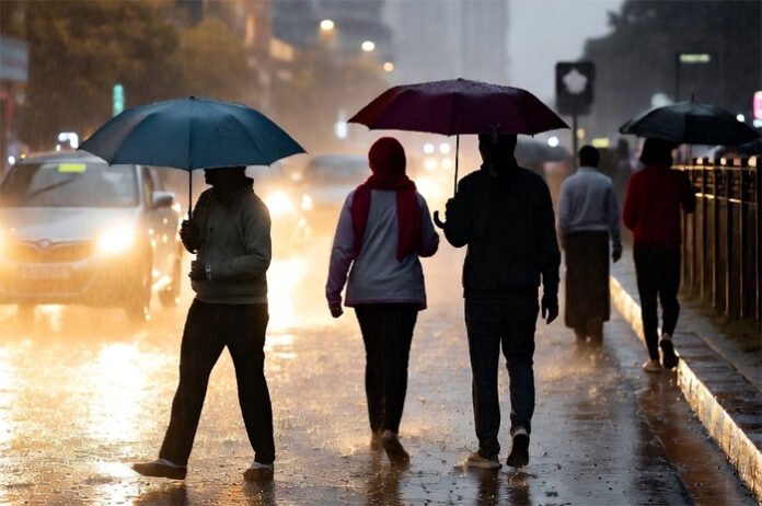 MD-issues-heavy-rainfall-al “People walking through waterlogged streets in India as the IMD issues a heavy rainfall alert across 18 states.