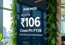 PVR INOX Reports ₹106 Crore Profit in Q2 FY26 Amid Strong Performance PVR INOX executives announcing quarterly financial results.