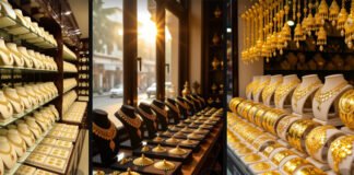 Gold Slips After Record Run, But Safe-Haven Demand Keeps Bullion Firm in India Rows of gold jewellery displayed in a Mumbai shop amid price drop