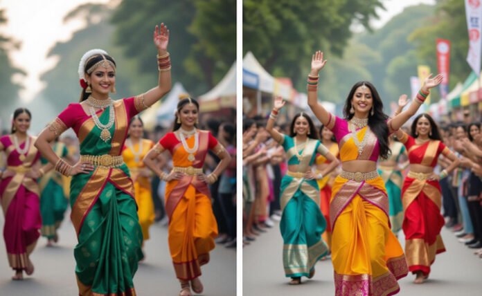 Crowds enjoying dance and fitness activities at Happy Streets Bengaluru festival 2025.
