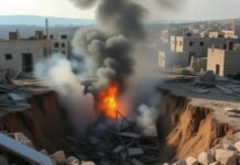 Israel–Hezbollah War Fears Surge: Middle East on Edge After Cross-Border Strikes Rock Lebanon Border Smoke and destruction after Israeli airstrike near Lebanon border – Israel–Hezbollah conflict October 2025